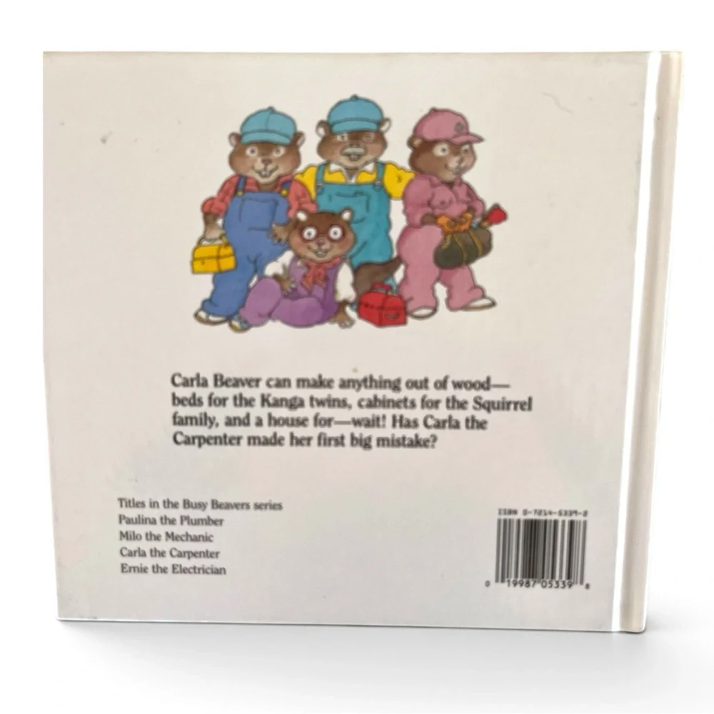 1992 Vintage Children's Illustrated Hardcover Book Carla The Carpenter Ages 3-7